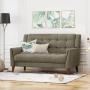 Christopher Knight Home - Candace Mid-century Modern Fabric Loveseat - Mocha - Retail $513.99