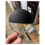 4 New LED Half Black Deco Globe Light Bulbs