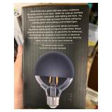 4 New LED Half Black Deco Globe Light Bulbs
