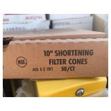 4 Cases of 50 Disco 10” Shortening Filter Cones