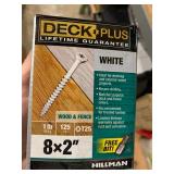3 Box’s of Deck Plus White 8x2” Wood & Fence Nails. There is 125 nails in each box