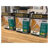 3 Box’s of Deck Plus White 8x2” Wood & Fence Nails. There is 125 nails in each box