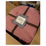 4 New Sweet Home Collection Houndstooth Memory Foam U-Shaped Chair Pads