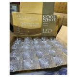 New Box of 25 Celebrations Holiday Cool LED White Edison Super Bright Bulbs