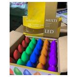 New Box of 25 Celebrations Holiday Multi-Color LED Edison Super Bright Bulbs