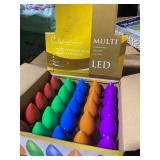 New Box of 25 Celebrations Holiday Multi-Color LED Edison Super Bright Bulbs