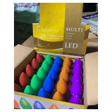 New Box of 25 Celebrations Holiday Multi-Color LED Edison Super Bright Bulbs