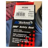 Set of 3 New 3” Stainless Steel Nickson 360 Safety Seal Exhaust Clamps