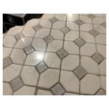 17 Sheets of Bianca Dolomite Dotty Mosaic Tile Backsplash