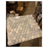 17 Sheets of Azula Hex Tile Backsplash