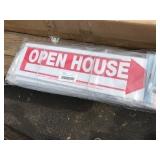 Lot of six new open house yard sign as pictured attention Real Estate people