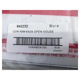 Lot of six new open house yard sign as pictured attention Real Estate people