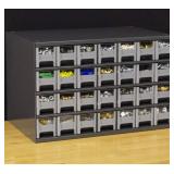 Akro-Mils 28-Drawer Steel Parts Craft Storage Cabinet Hardware Organizer, 19228, (17-Inch W x 11-Inch D x 11-Inch H), Gray Cabinet, Gray Drawers