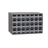 Akro-Mils 28-Drawer Steel Parts Craft Storage Cabinet Hardware Organizer, 19228, (17-Inch W x 11-Inch D x 11-Inch H), Gray Cabinet, Gray Drawers
