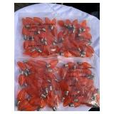100 New Orange Replacement LED Christmas Bulbs