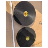 Two rolls of vinyl webbing 100 yards each dress up your chain link fence as pictured