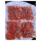 100 New Orange Replacement LED Christmas Bulbs