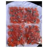 100 New Orange Replacement LED Christmas Bulbs