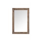 24 in. Framed Wall Mirror in Brown Retail:$137.49
