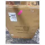 24 in. Framed Wall Mirror in Brown Retail:$137.49