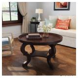 Althea Round Wood Coffee Table by Christopher Knight Home Retail:$156.49