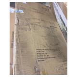 Glitzhome 43"L Modern Industrial Metal Wooden Writing Desk with 2 USB Ports Retail:$198.49