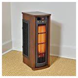 Duraflame Portable Electric Infrared Quartz Oscillating Tower Heater, Cherry