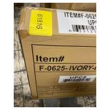 Simplify Faux Leather Folding Storage Ottoman Cube in Ivory