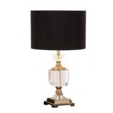 Urban Designs Black Clear Euro Crystal and Brass Table Lamp Retail:$183.66