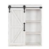Kate and Laurel Cates Wood Wall Storage Cabinet with Sliding Barn Door Retail:$169.99