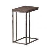 Expandable Top Accent Table Weathered Grey and Black