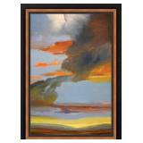 Sunset Path Framed Canvas Wall Art