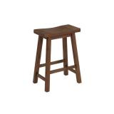 The Gray Barn Vermejo Wire-brushed Rubberwood Saddle Stool Retail:$76.98