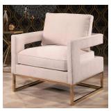 Devon & Claire Avery Velvet Armchair With Stainless Steel Base