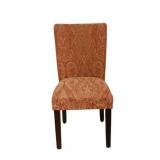HomePop Parsons Dining Chair - Red and Gold Damask Retail:$77.98