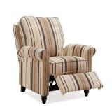 ProLounger Brown and Black Stripe Woven Fabric Push Back Recliner Chair, Brown & Black Stripe