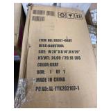 Art Leon Modern 37.99 in. Height Gray Velvet Round Swivel Bar Stools with 4-Metal Foots and Low Back (Set of 2)