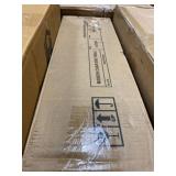 AH14204 Mission End Table With Apron Molding Detail Tapered Legs and Bottom Shelf in Antique