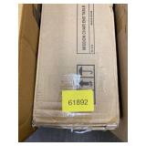 AH14204 Mission End Table With Apron Molding Detail Tapered Legs and Bottom Shelf in Antique