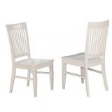 East West Furniture Weston Wooden Slatted Back Dining Chairs - set of 2 (Chairs Finish Option) Retail:$186.96