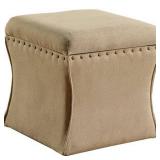 HomePop Cinch Storage Ottoman with Nailheads