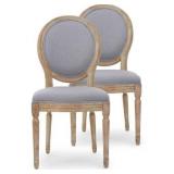 Phinnaeus French Country Fabric Dining Chairs (Set of 2) by Christopher Knight Home