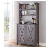 Furniture of America Figg Rustic Grey Multi-shelf Microwave Cabinet Retail:$418.94