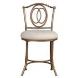 Hillsdale Emerson Metal Vanity Stool, Golden Bronze - Golden Bronze - 20" x 16" x 31" Retail:$94.49