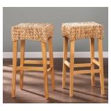 Sei Kalzeta Natural Woven Counter Height Stools Set of 2 - All