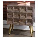 PRESCOTT THREE DRAWER CABINET WOOD Retail:$212.49