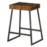 Carbon Loft Mattison Live Edge Square Non-swivel Backless Counter Stool - 17"W x 14"L x 26"H Retail:$139.99