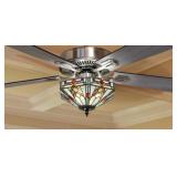 Copper Grove Cumana 52-inch Mission Stained Glass Hexagonal LED Ceiling Fan - 52"L x 52"W x 20"H - 52"L x 52"W x 20"H Retail:$221.49