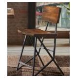 Carbon Loft Hader Reclaimed Brown and Gunmetal Counter Stool Retail:$95.49