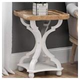 COZAYH Rustic Farmhouse Tray Top End Table Retail:$118.99